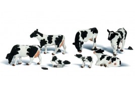 Black and White Cows O Scale
